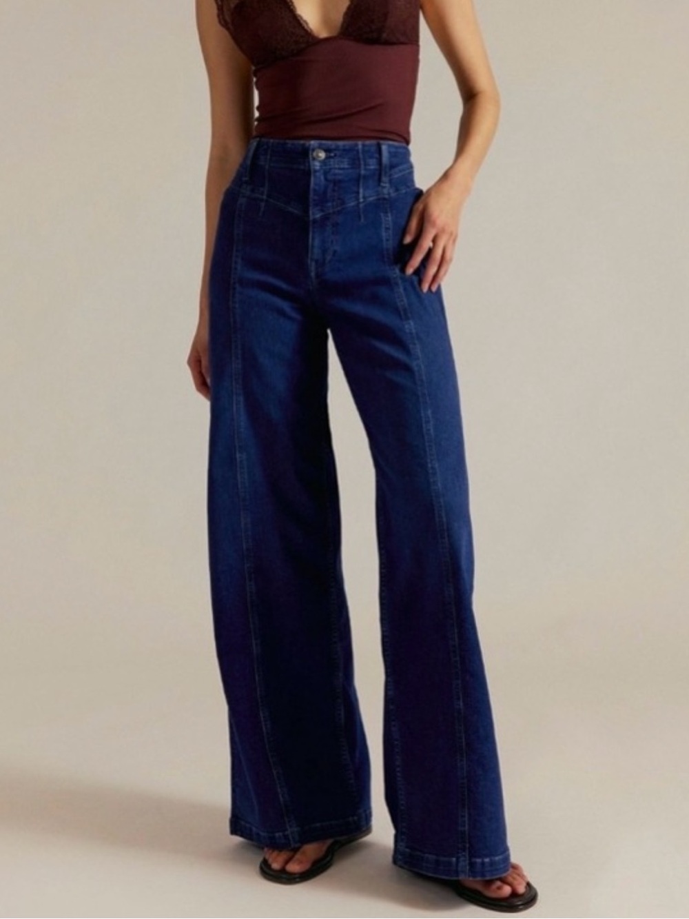 Free People We The Free Libre Wide Leg Jeans Lock and Key Wash Size 29